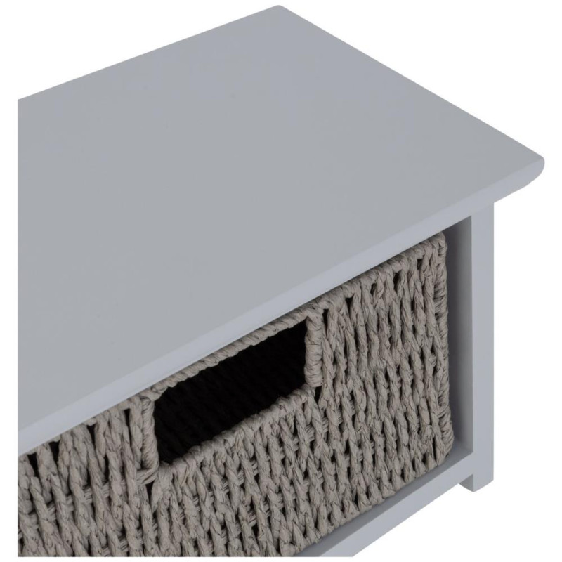 Home 2 Drawer Shelf With Hooks Grey Storage Units Furniture GMV Trade