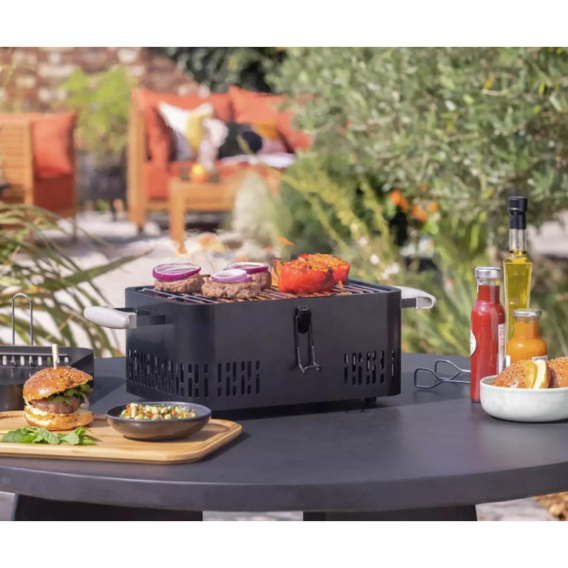 Home Table Top Charcoal BBQ Black Barbecues Travel & Outdoor