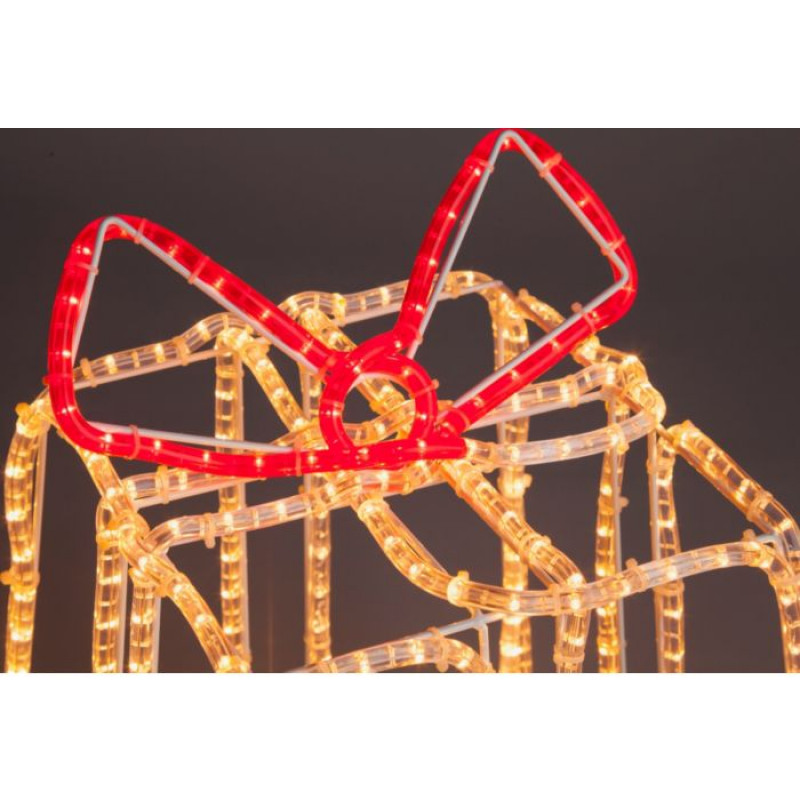 3m Christmas Gift Parcel Rope Light Warm White and Red Christmas