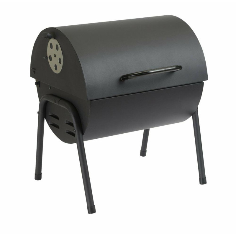 Home Table Top Oil Drum Charcoal BBQ Black Barbecues Travel