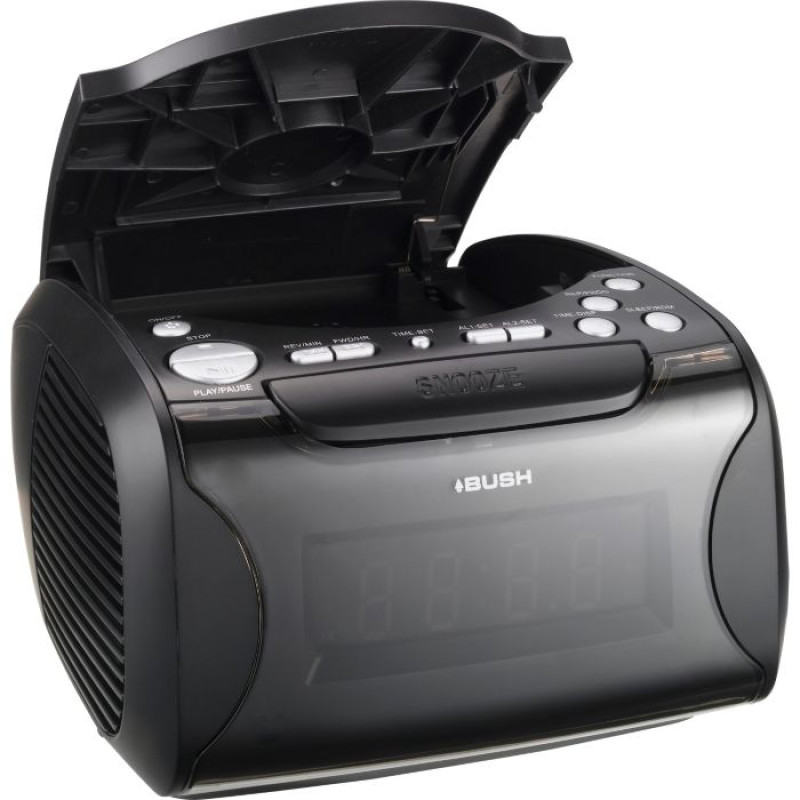 Bush Alarm Clock Radio with CD Player Black CD Players & Cassette