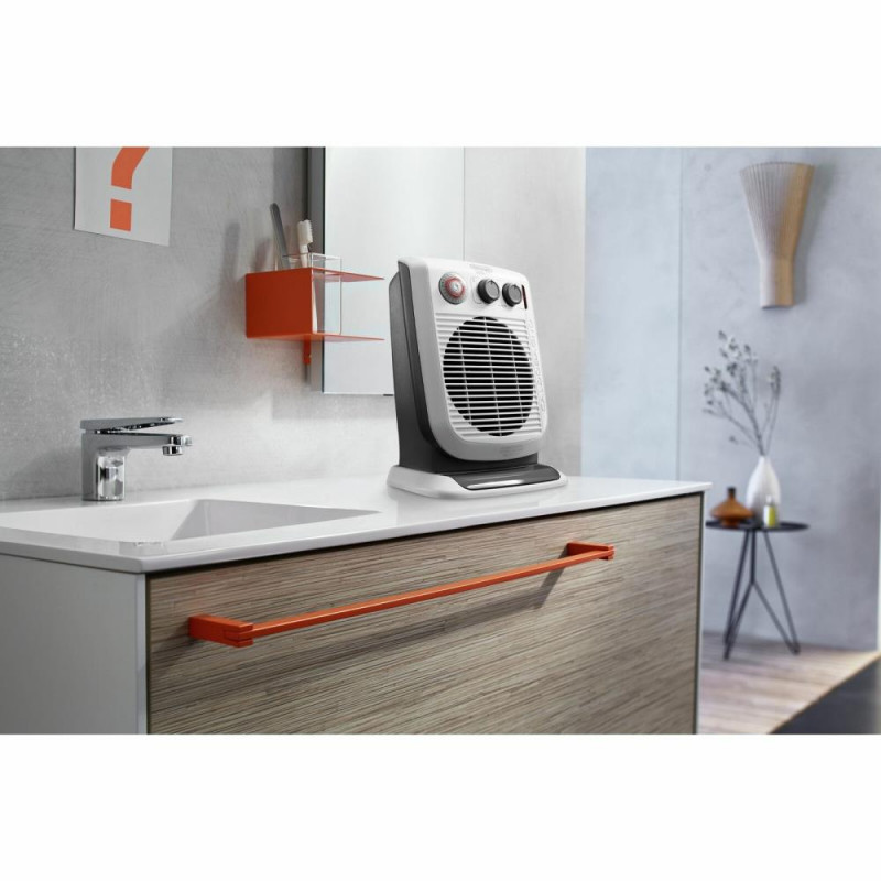 DeLonghi HVF3552TB Verticale Style Oscillating Fan Heater Fan Heaters