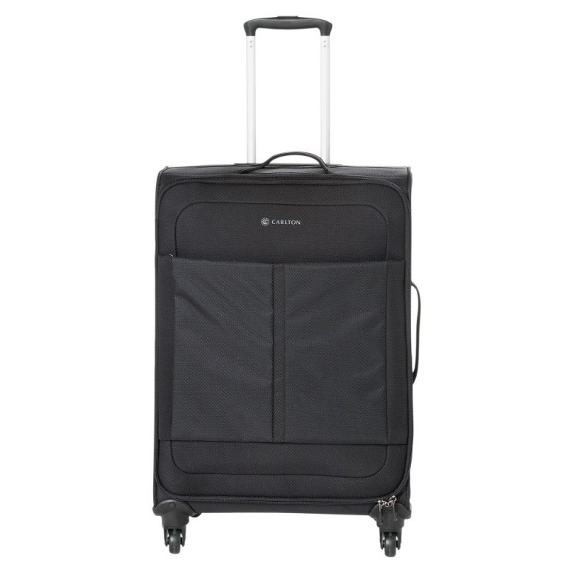 Carlton Ultralite Medium 4 Wheel Soft Suitcase Black Luggage & Bags