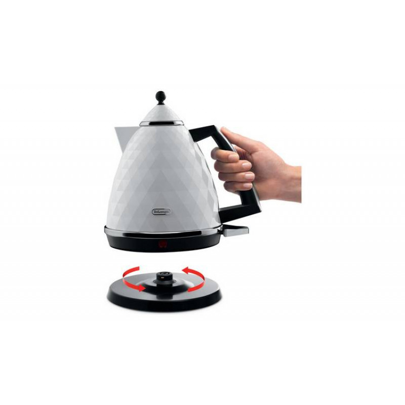 DeLonghi KBJ3001.W Brillante 3kw Cordless Jug Kettle White GMV Trade