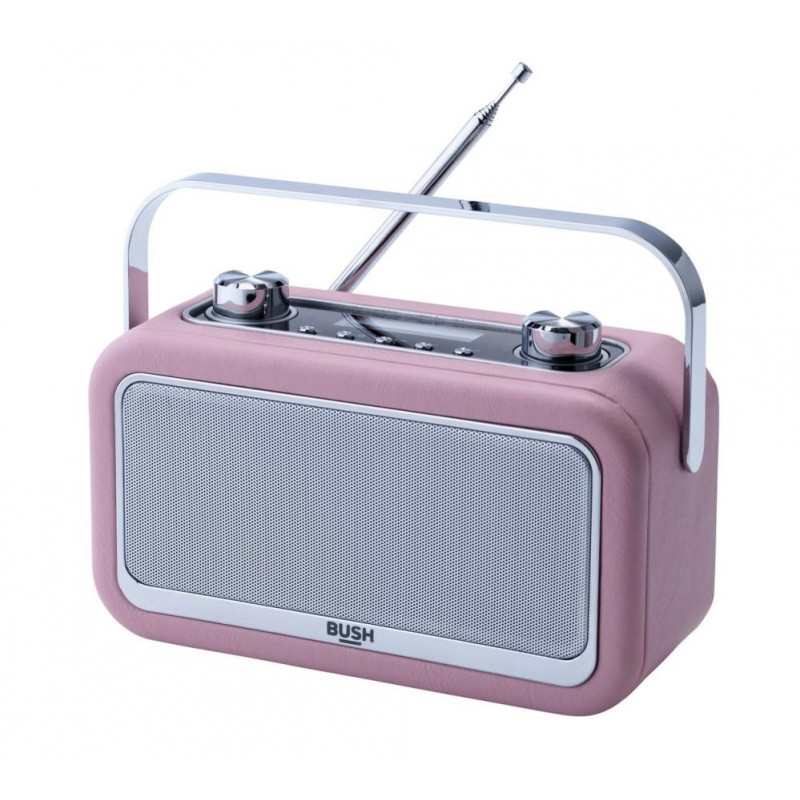 Bush Leather DAB Radio Pink DAB Digital Radios Home Audio Audio