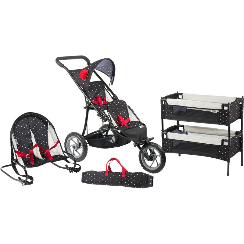 Mamas and Papas Twin Pushchair with Double Decker Bunk Beds Dolls Playsets Toys and Games GMV Trade