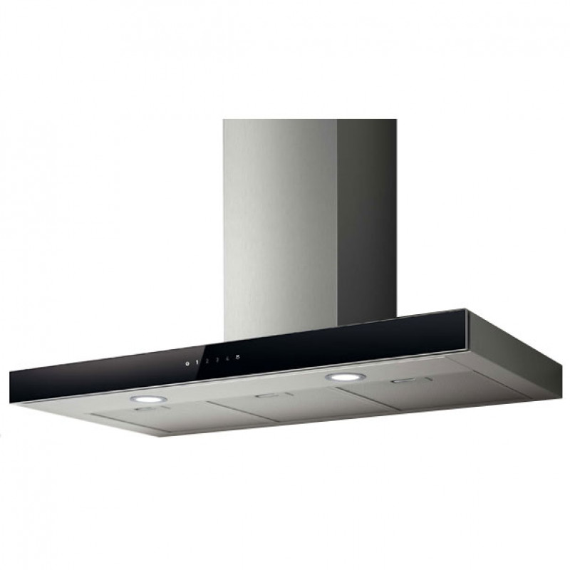 Elica Joy Wall Mounted Hood 60cm Stainless Steel Black Glass Other
