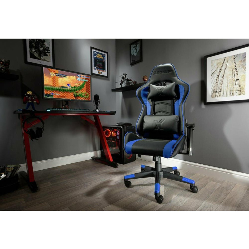 XRocker Alpha eSports Ergonomic Office Gaming Chair Black & Blue