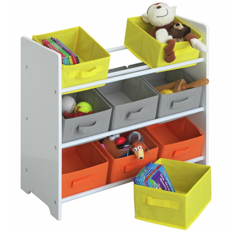 Home 3 Tier Kids Basket Storage Unit White Storage Units Furniture GMV Trade