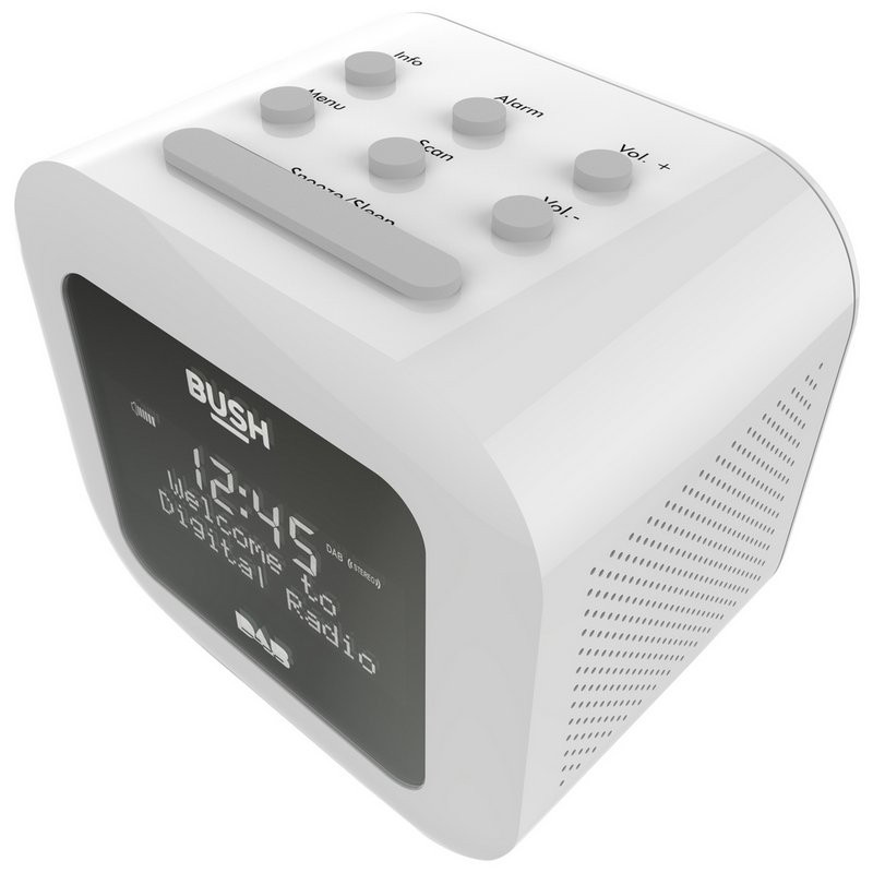 Bush USB DAB Clock Radio White Alarm Clocks & Radios Home Audio