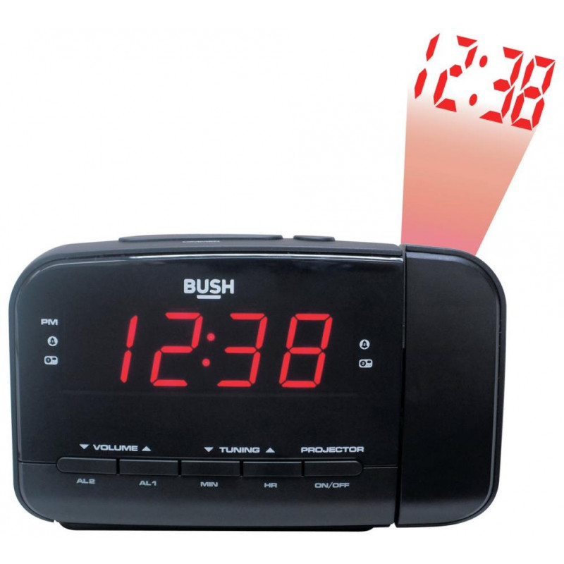 Bush Projection Alarm Clock Black Alarm Clocks & Radios Home