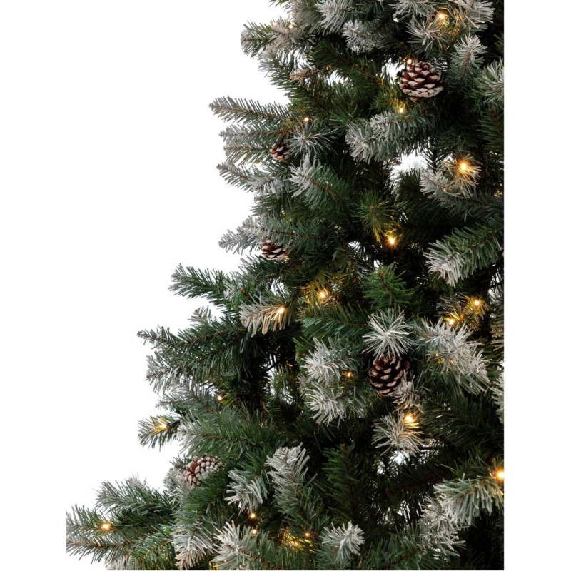 Habitat 8ft Oscar PreLit Pine Cone Christmas Tree Green Christmas