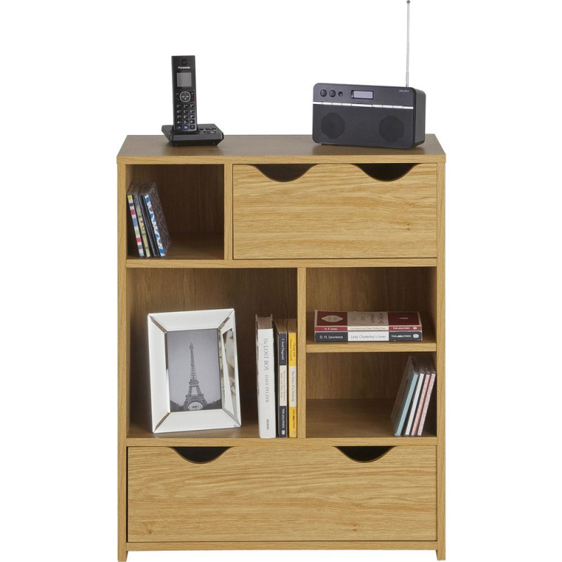 Ashley Multifunctional Shelf/Drawer Storage Unit Oak Effect Storage