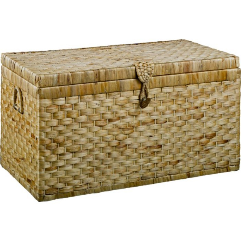 Large Wicker Chest and 2 Boxes Natural Storage Units Furniture