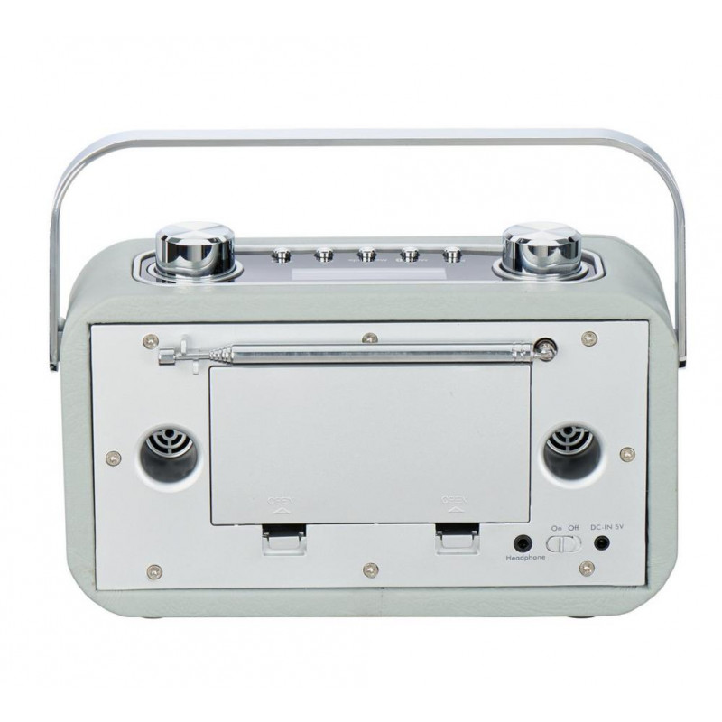 Bush Leather DAB Radio Grey DAB Digital Radios Home Audio Audio