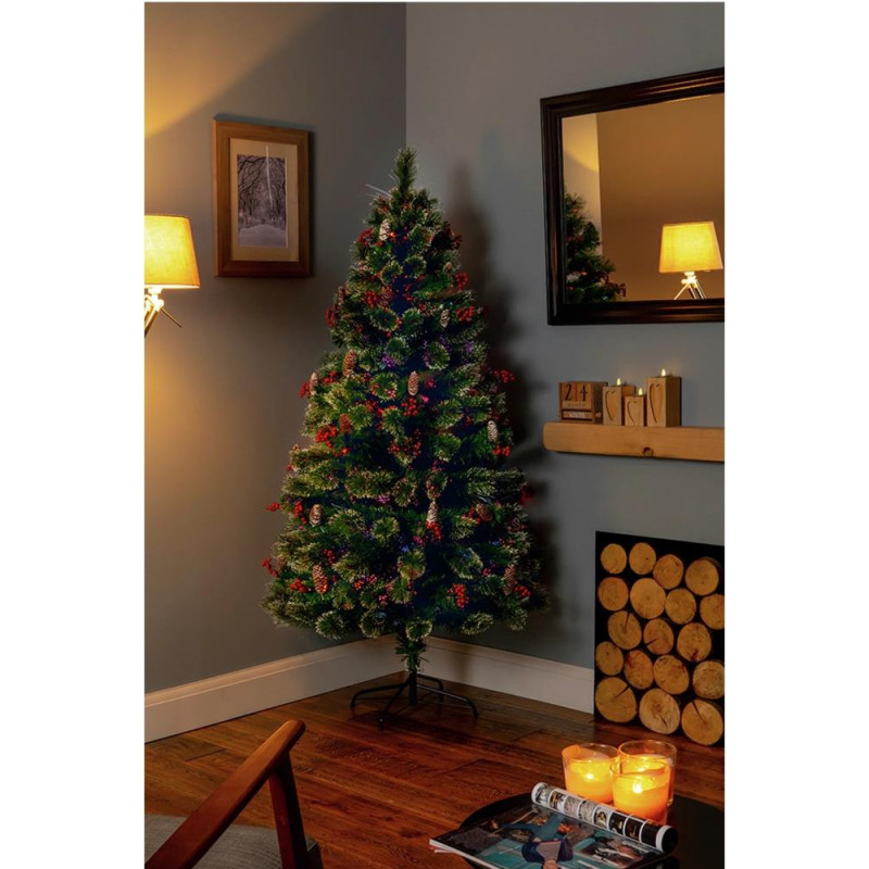 Premier Decorations 4ft Snow Tip Christmas Tree Green Christmas
