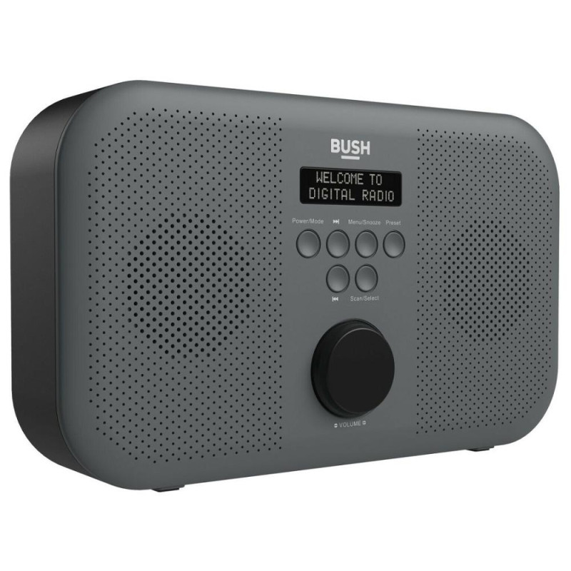 Bush Portable Stereo DAB Radio Grey DAB Digital Radios Home Audio