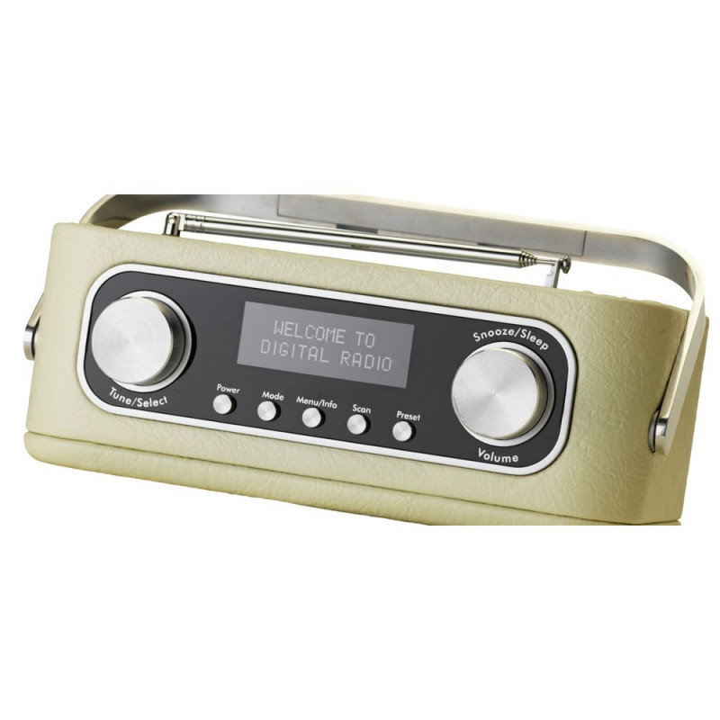 Bush Leather Look Bluetooth DAB Radio Cream DAB Digital Radios