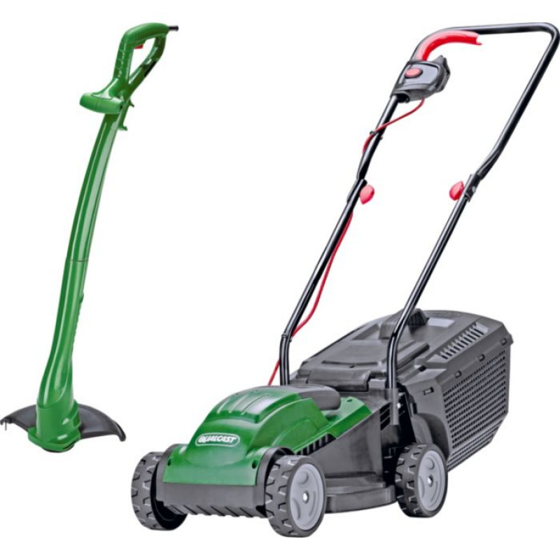 Qualcast Electric Lawnmower and Grass Trimmer 1200W Strimmers