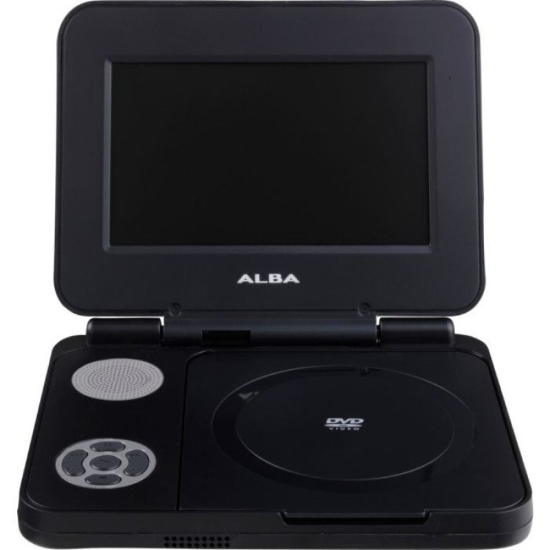 Alba 7 Inch TFT LCD Black Portable Widescreen DVD Player with Remote (APVS8372B) Portable DVD