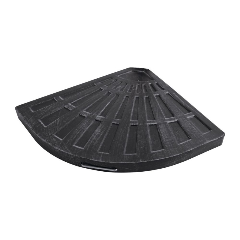 Pack of 2 Quarter Parasol Bases Black Garden Furniture Furniture