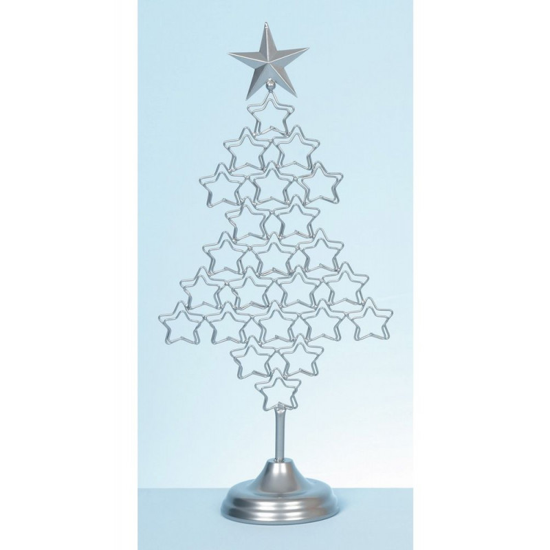 Premier Decorations 54cm Christmas Tree Card Holder Silver
