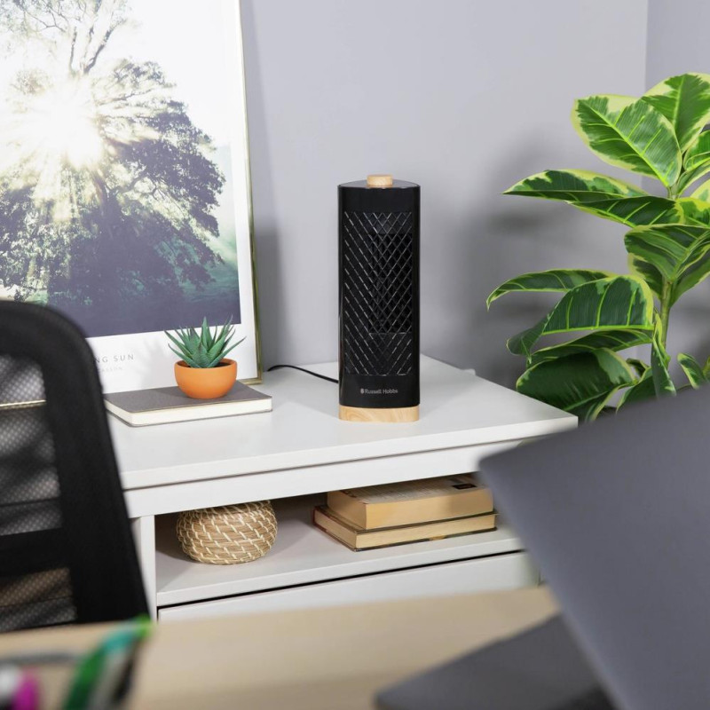 Russell Hobbs Scandi 13'' Oscillating Mini Tower Fan Black Other