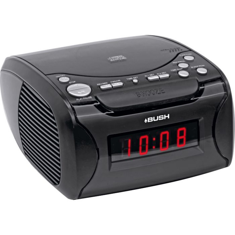 Bush Alarm Clock Radio with CD Player Black CD Players & Cassette