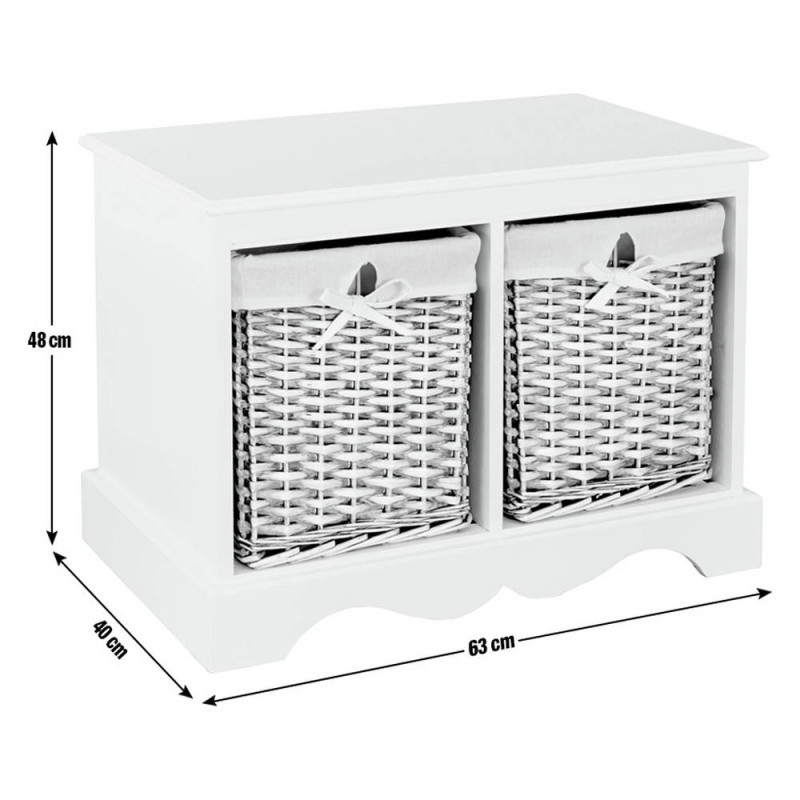 Home Malvern Hallway Shoe Storage Bench White Storage Units