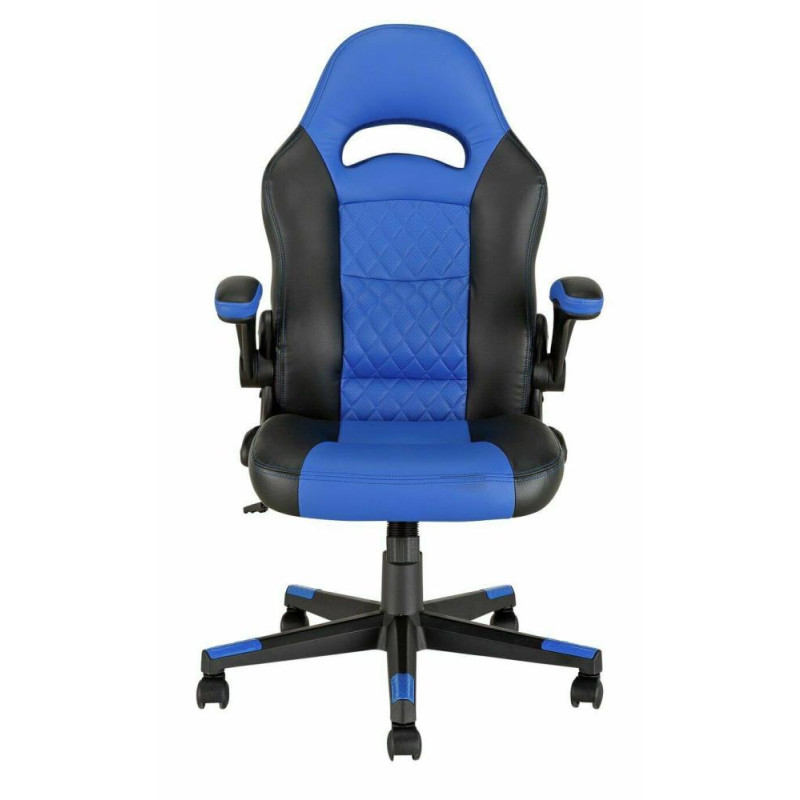 Home Raptor Faux Leather Ergonomic Gaming Chair Black & Blue Toys