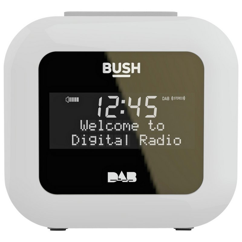 Bush USB DAB Clock Radio White Alarm Clocks & Radios Home Audio