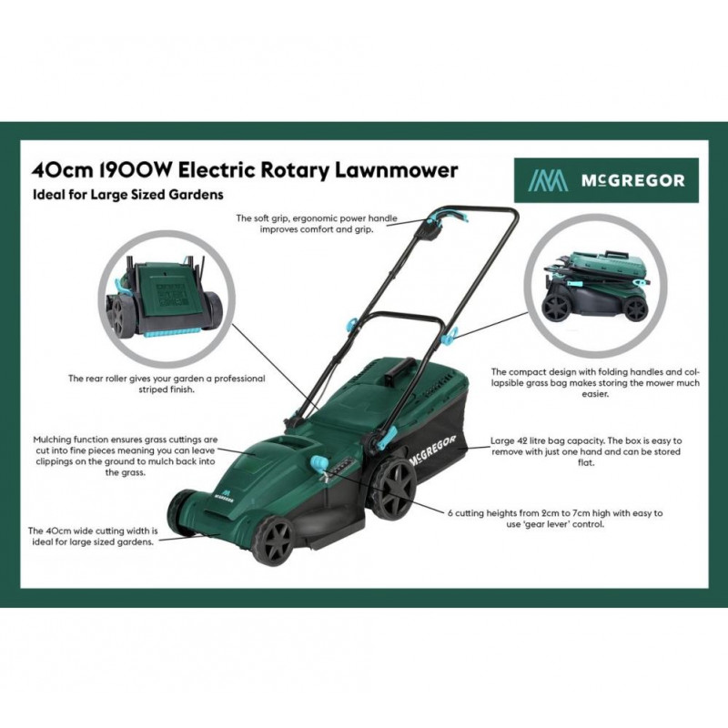 Mcgregor corded hot sale rotary lawnmower