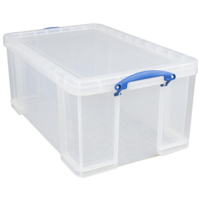 Really Useful 64 Litre Plastic Storage Box Clear Storage Units