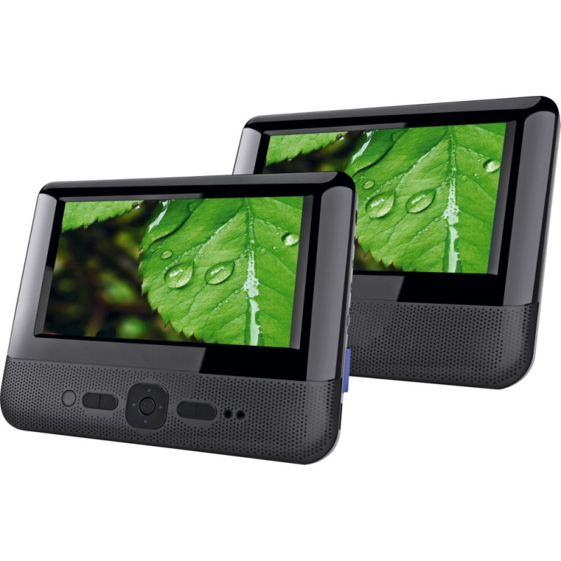 Alba DVD8737AUK 7" LCD Twin Dual Screen Portable InCar DVD Players