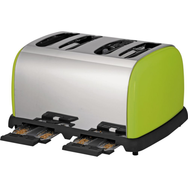 ColourMatch 4 Slice Stainless Steel Toaster Apple Green Slight Dent Toasters Kitchen Appliances Stock Clearance GMV Trade