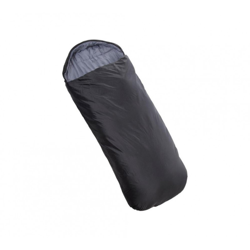Highlander Big Sleep 250GSM Single Cowl Sleeping Bag Black Camping