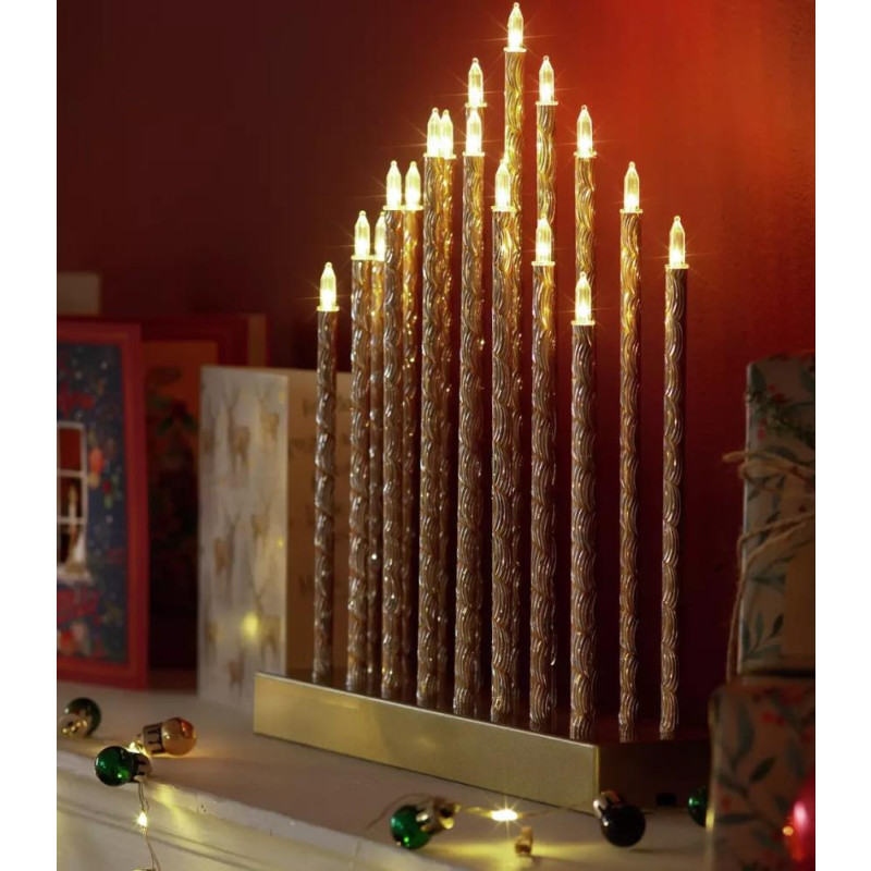 Home Gold Christmas Candle Arch Christmas Novelty Decorations