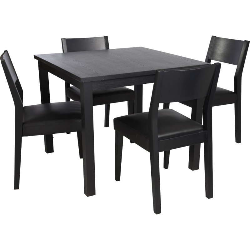 Black square dining clearance table
