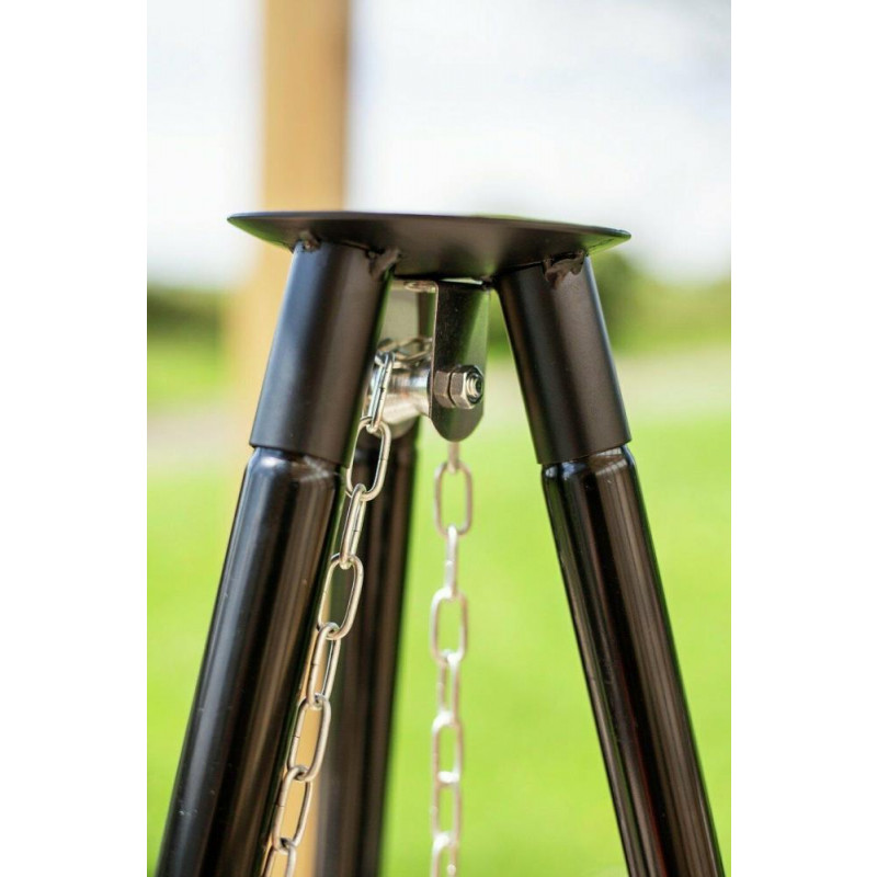 La Hacienda Fire Pit Tripod With Cooking Area Black Fireplaces