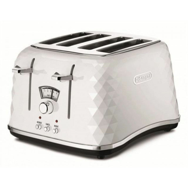 DeLonghi Brillante CTJ4003W 4Slice Toaster White Toasters