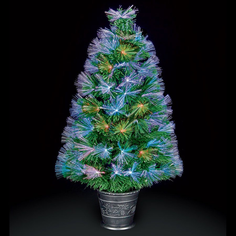 Premier Fibre Optic LED Burst 80cm Christmas Tree Green Christmas