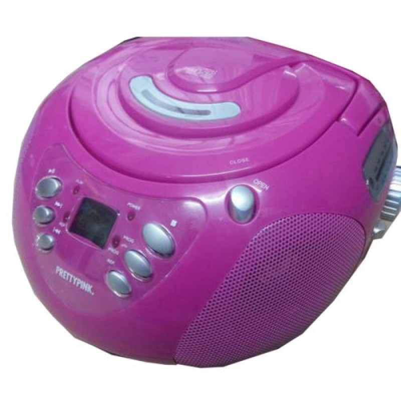 Pretty Pink CD Boombox Pink CBB19CDP CD Players & Cassette Players