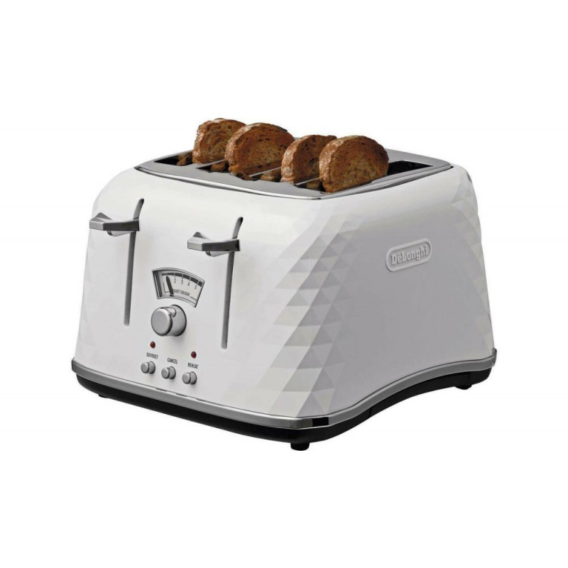 DeLonghi Brillante CTJ4003W 4Slice Toaster White Toasters