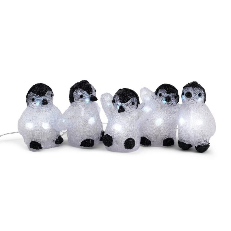 5 Piece Light Up LED Penguin String Lights Christmas Decoration Indoor