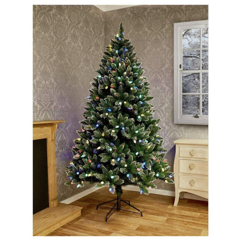 Premier Decorations 7ft Rockingham PreLit Christmas Tree Green