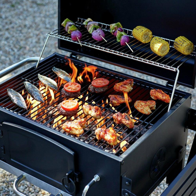 Home American Style Charcoal BBQ Black (No Lid) Barbecues Travel