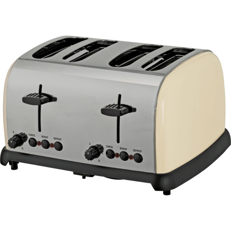 ColourMatch 4 Slice Stainless Steel Toaster Cream Toasters