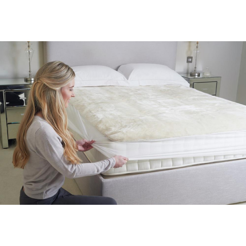 Dreamland Intelliheat Faux Fur Mattress Protector Kingsize Electric