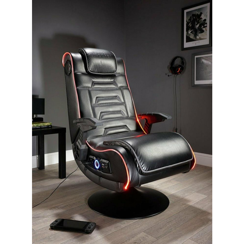 X Rocker Evo Pro 2.1 Audio Neo Fibre LED Gaming Chair Black