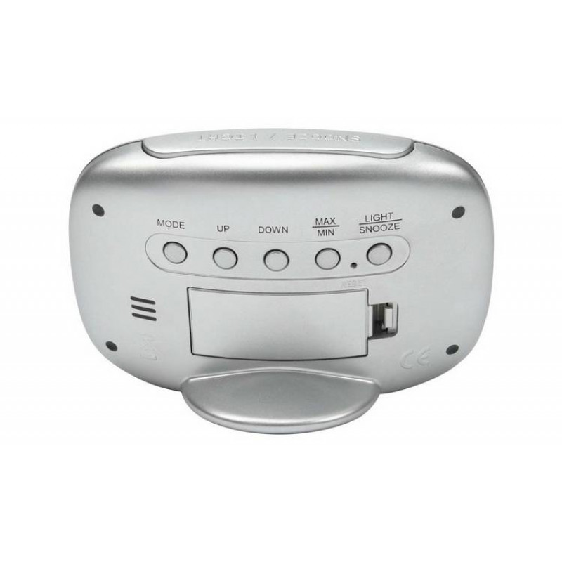 London Clock Company Weather Station Silver Alarm Clocks & Radios